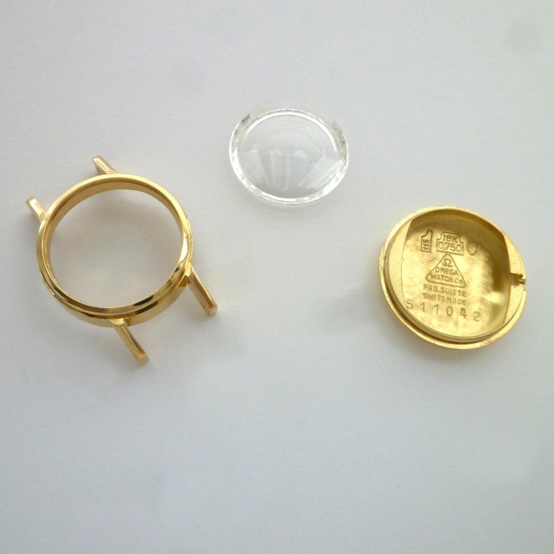 オメガ　1963年 18金無垢　カットガラス　レディース OH済　美品！