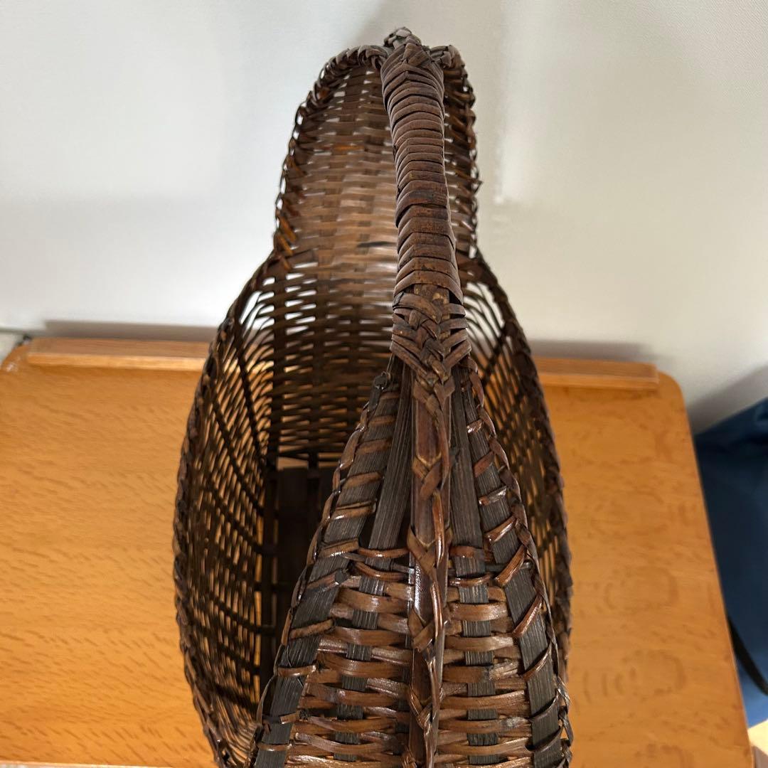 竹籠　ラタン　特大サイズ　マガジンラック　スリッパ入れ　ドライフラワー入れ
