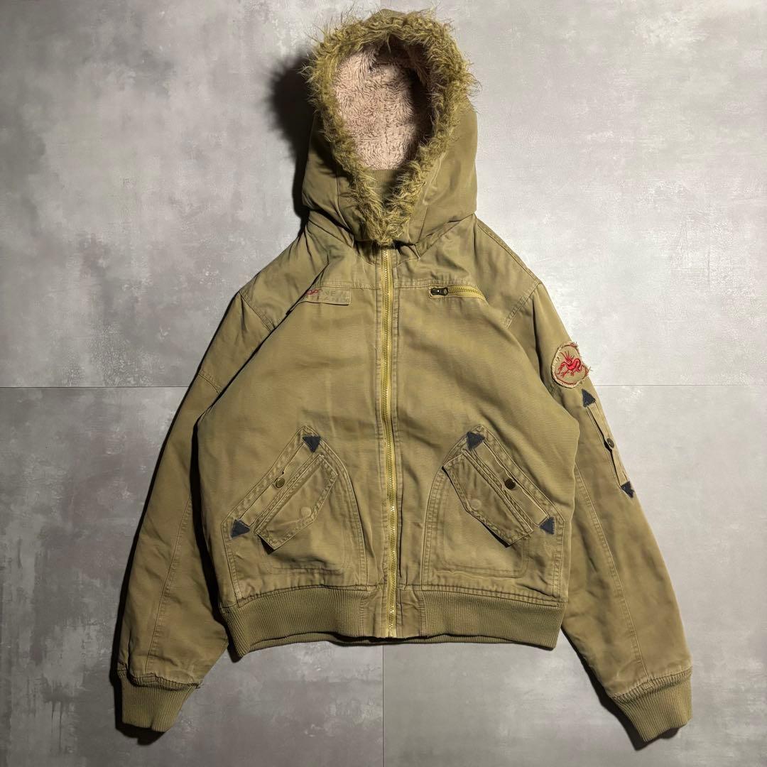 00s archive フライトジャケット　n2b 型　y2k ファー　キャメル