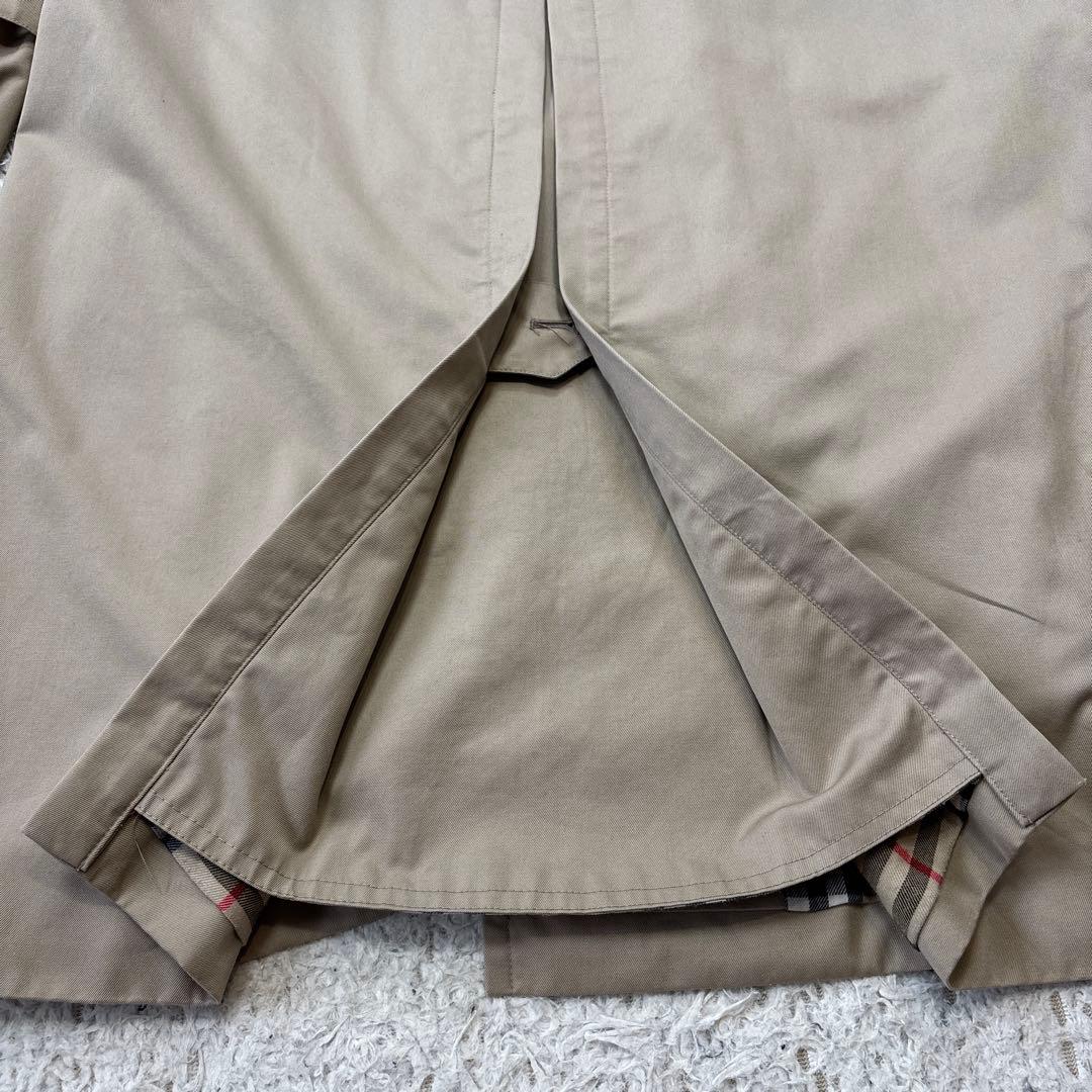 【バーバリーズ】ノバチェック　ベージュ　ロングトレンチコート　44サイズ　M