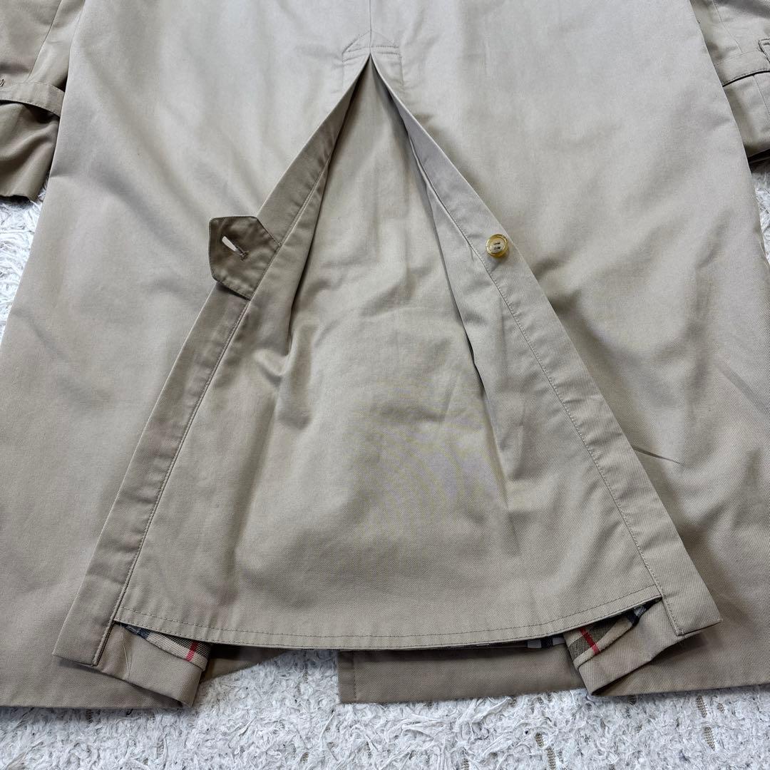 【バーバリーズ】ノバチェック　ベージュ　ロングトレンチコート　44サイズ　M