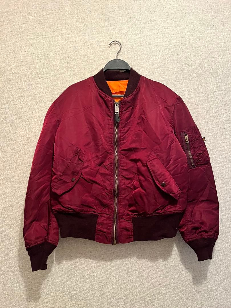 ALPHA アルファ MA-1 フライトジャケット バーガンディ USA製 M