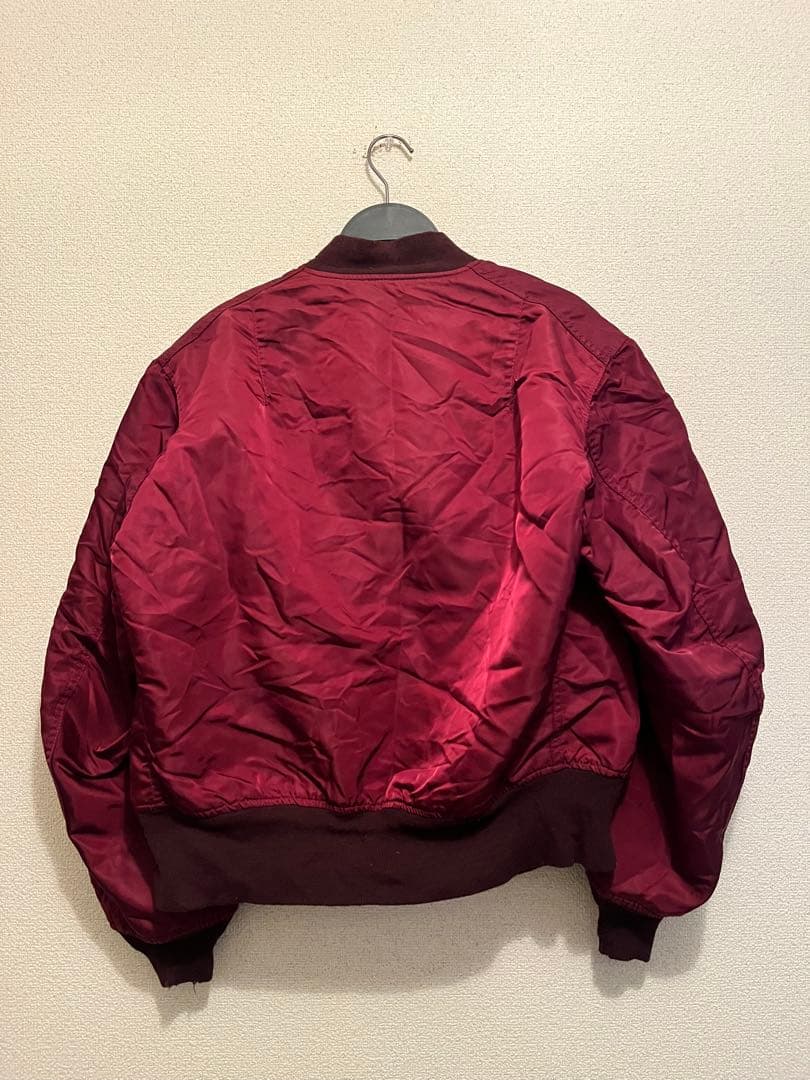 ALPHA アルファ MA-1 フライトジャケット バーガンディ USA製 M