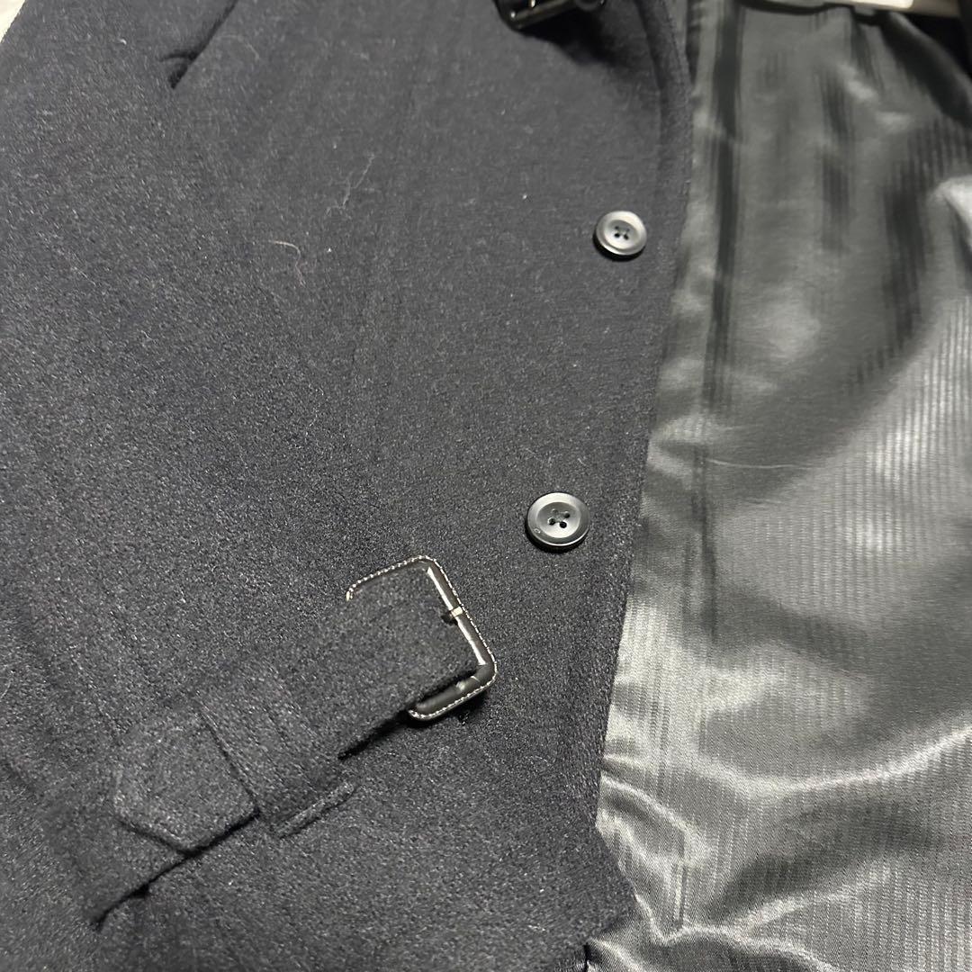 未使用級美品　バーニーズニューヨーク　ウールトレンチコート　ブラック　ベルト　M