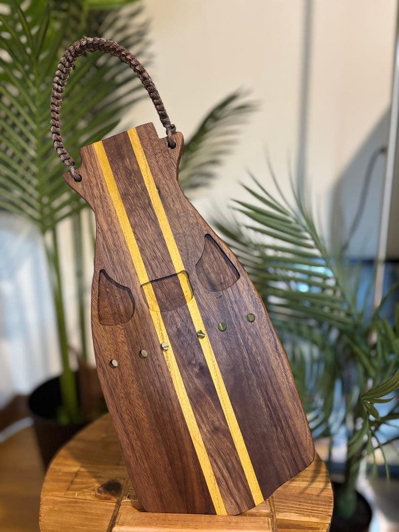 (記念品)木製フィン(ウォルナット、ニガキ)