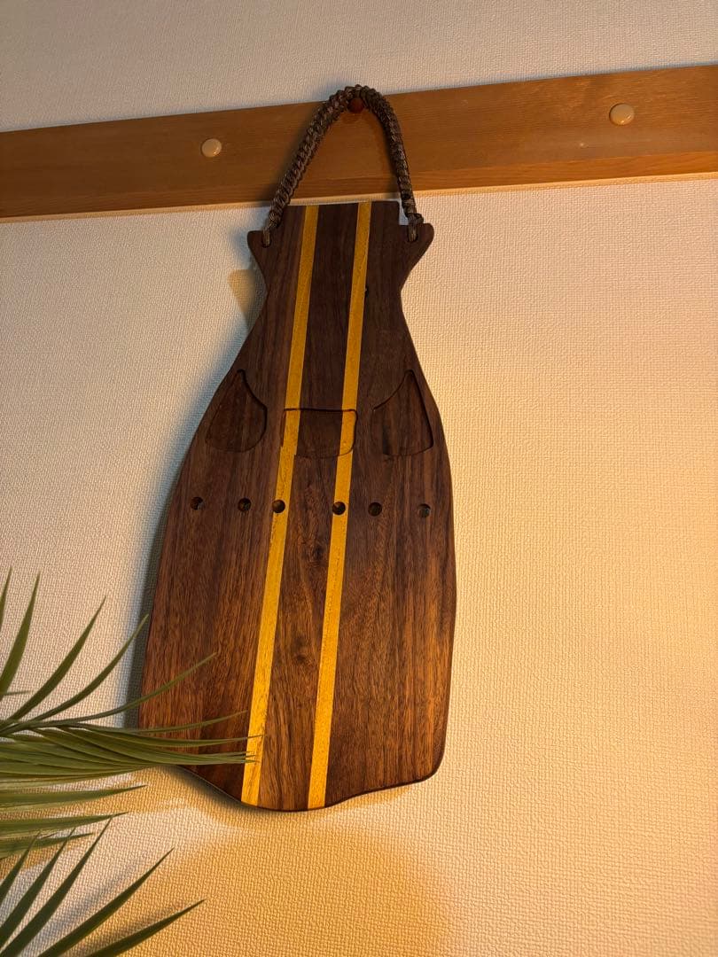 (記念品)木製フィン(ウォルナット、ニガキ)