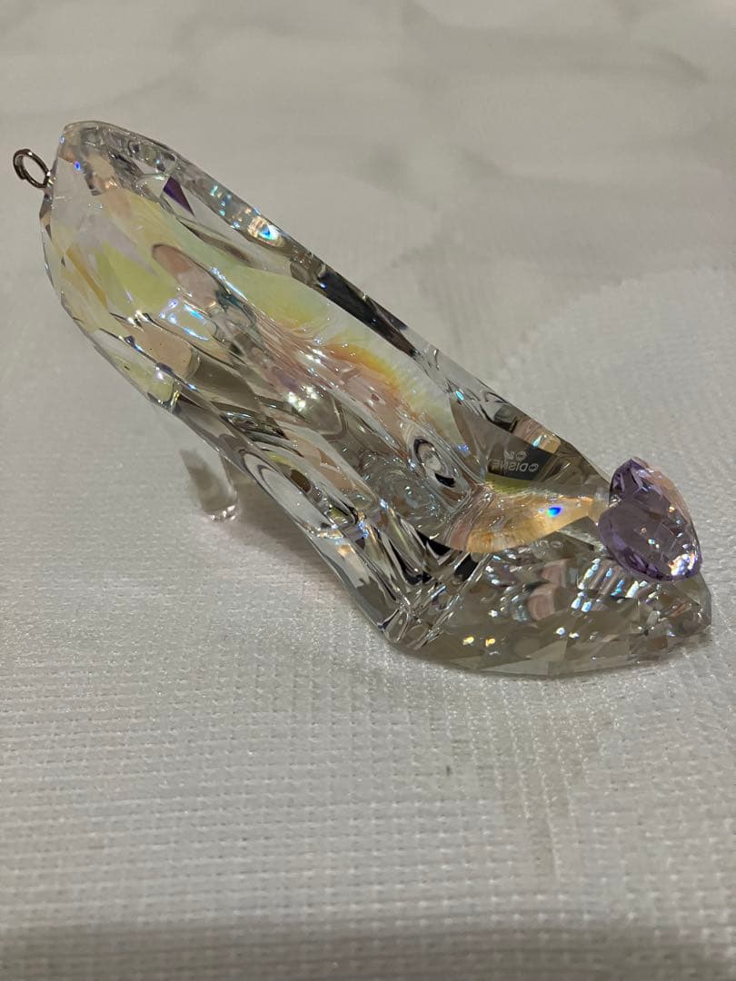 極稀少　スワロフスキー✨ラベンダーハート　ガラスの靴　Disney シンデレラ