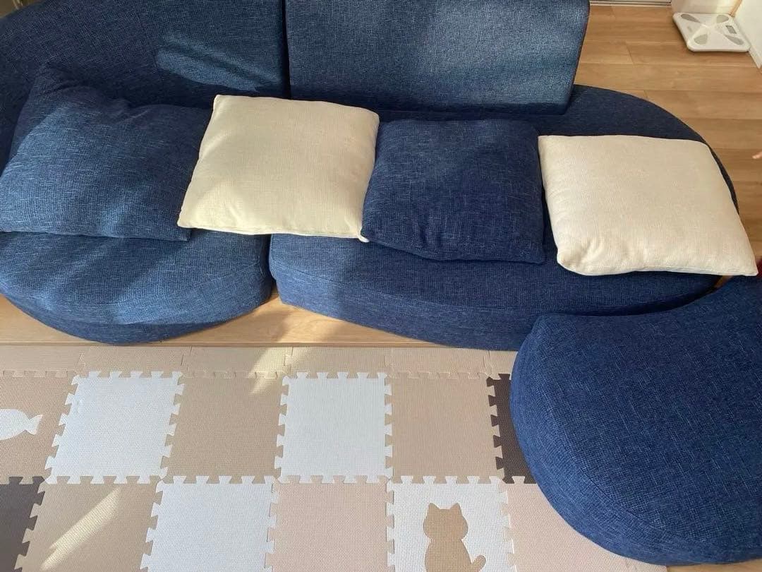 【セット販売】おしゃれカウチソファ　幅2300 ①【合計51000円】