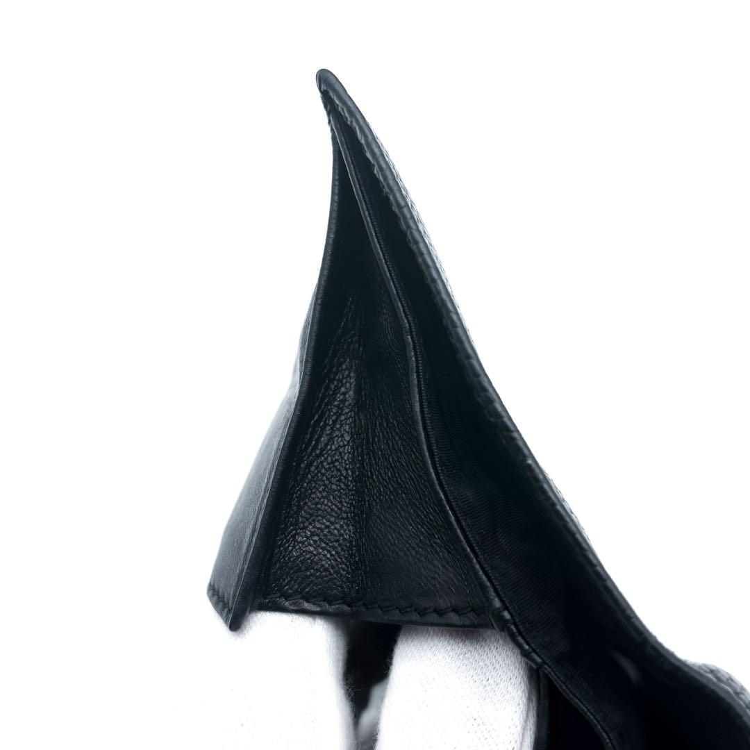 【美品✨レア】シャネル 財布 ココステッチ キャビア 三つ折 コンパクト