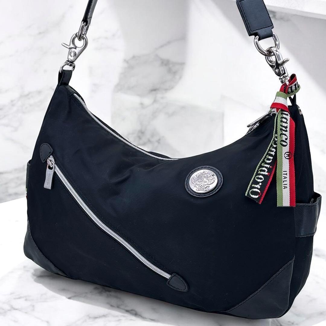 オロビアンコ ショルダーバッグ メッセンジャー リボン付 斜め掛け サコッシュ