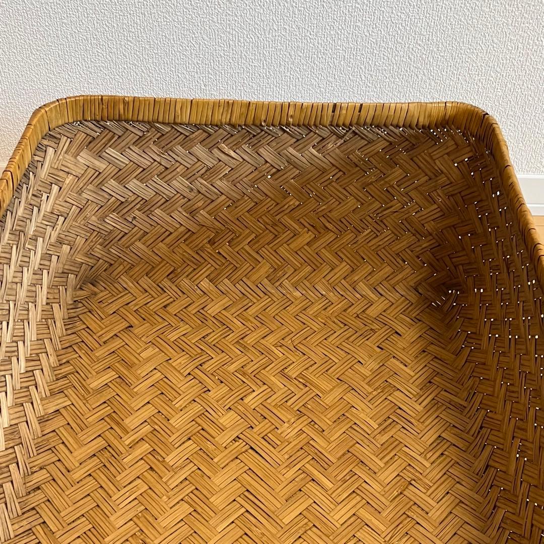 週末限定価格⭐️美品✨竹行李　古道具　アンティーク竹籠　収納カゴ昭和レトロ