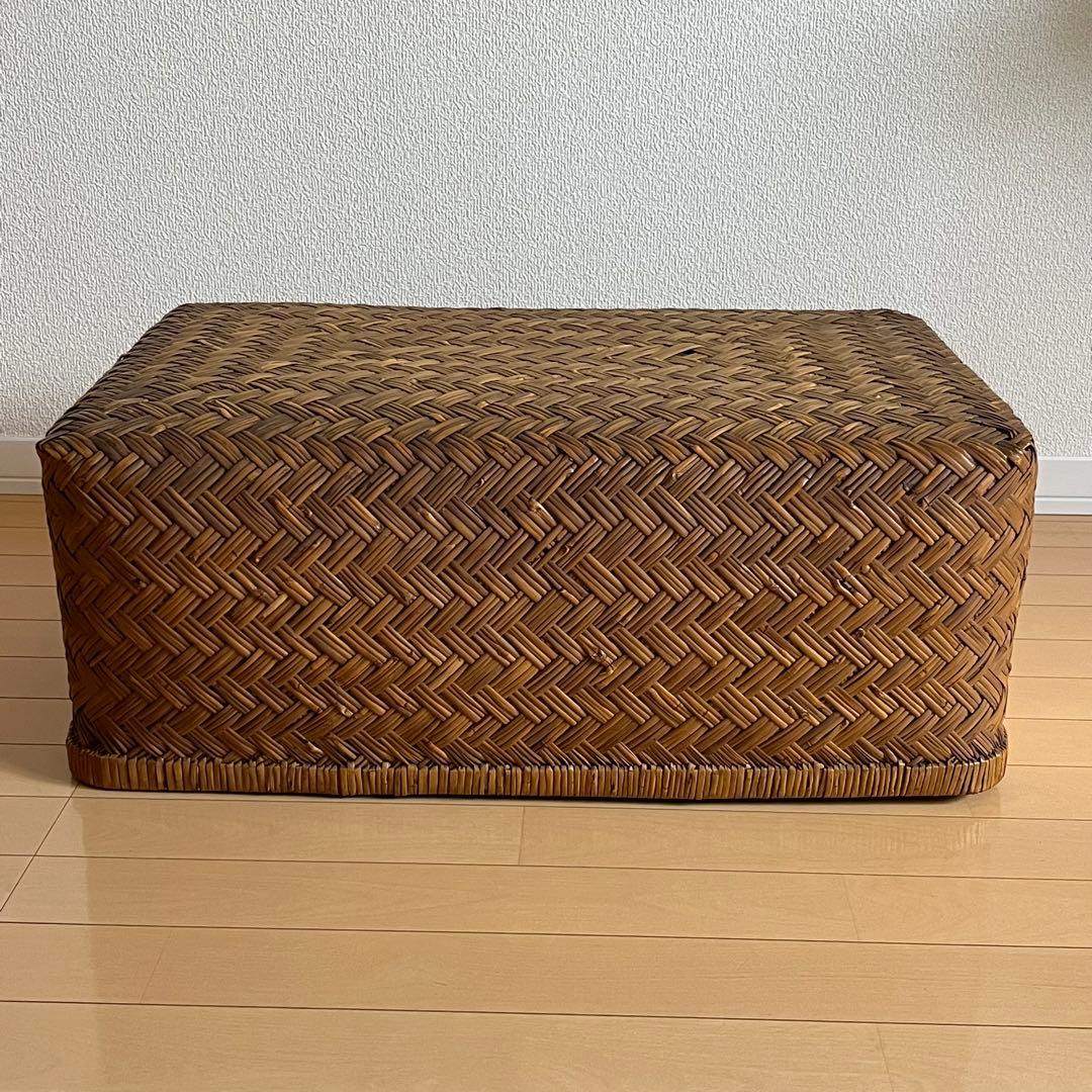 週末限定価格⭐️美品✨竹行李　古道具　アンティーク竹籠　収納カゴ昭和レトロ