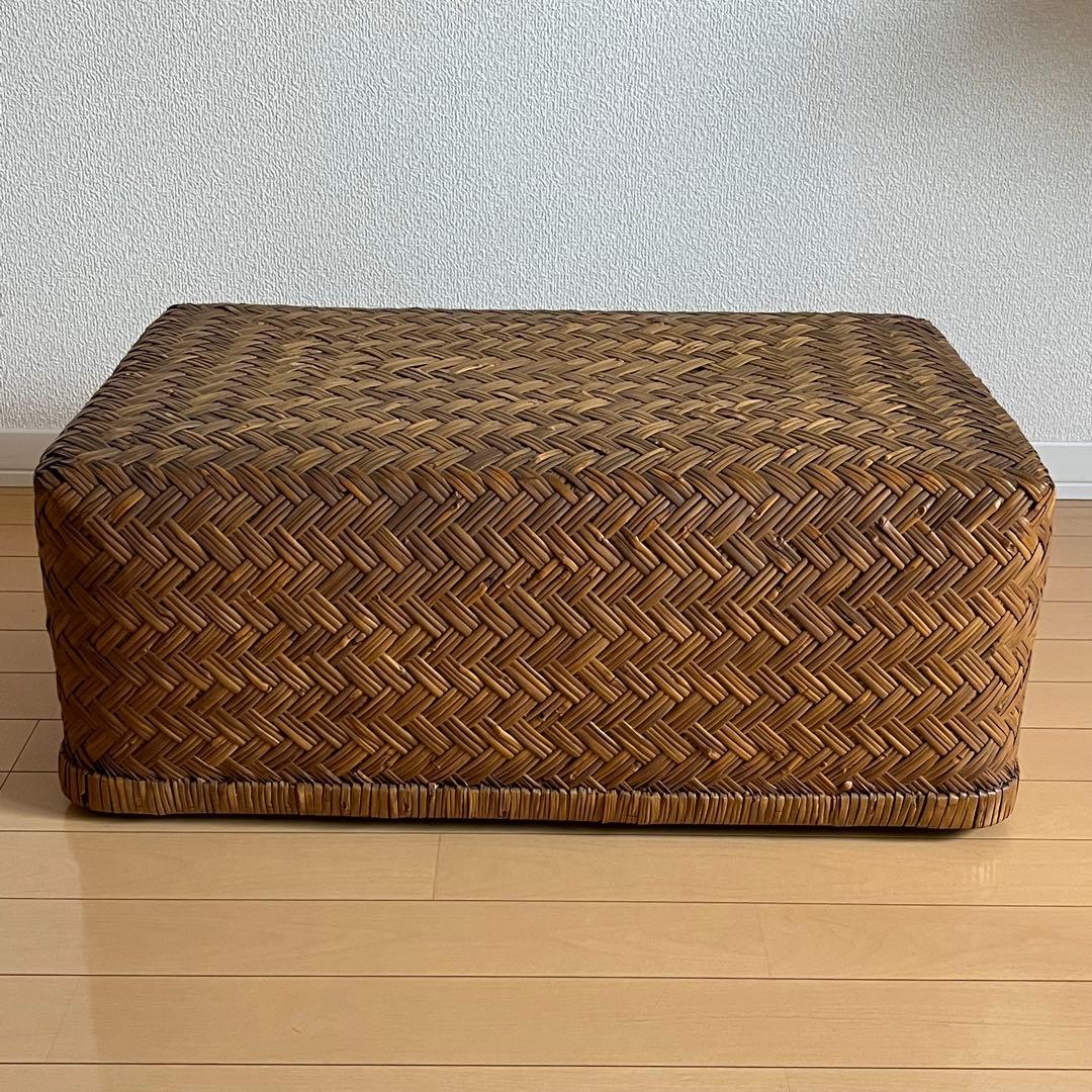 週末限定価格⭐️美品✨竹行李　古道具　アンティーク竹籠　収納カゴ昭和レトロ