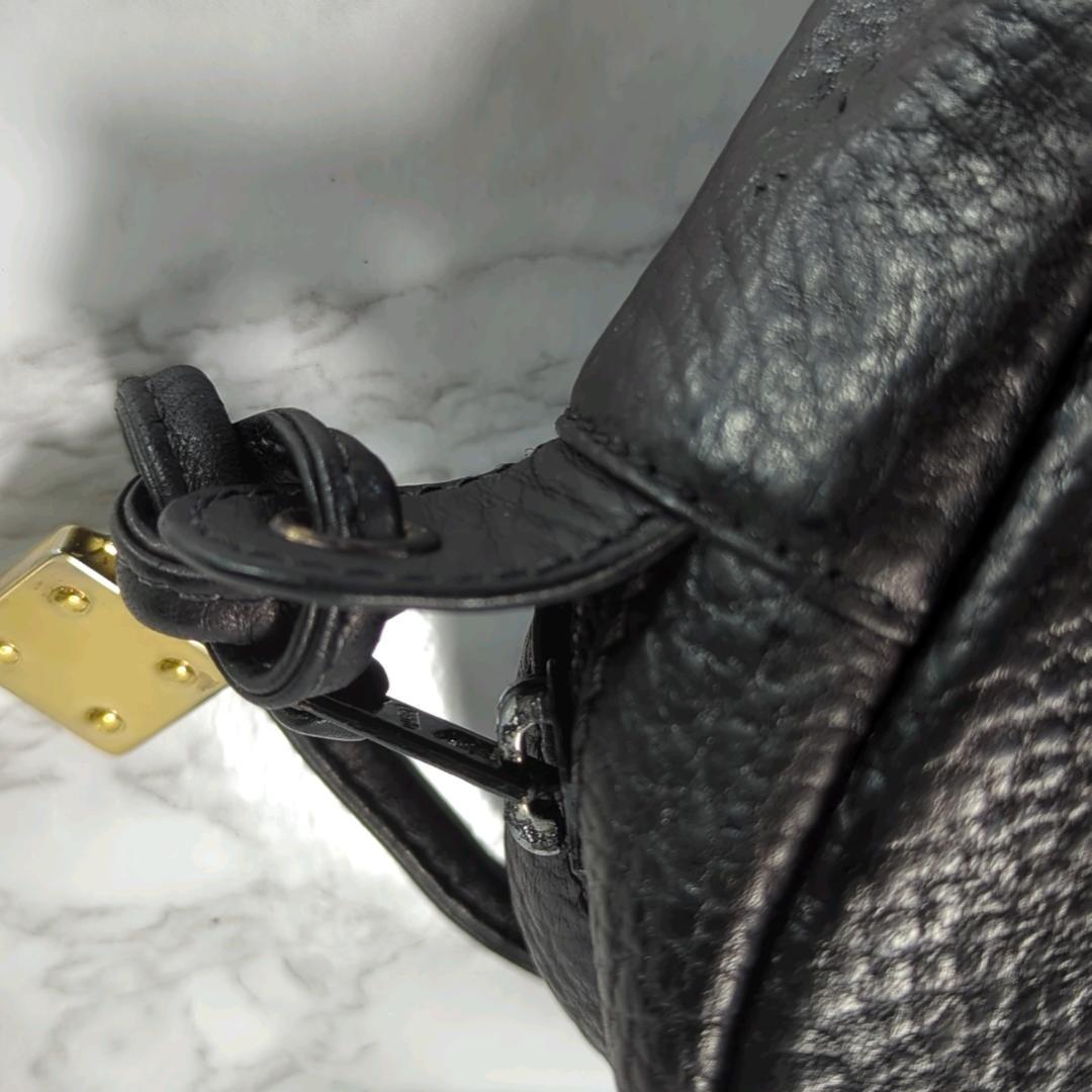 [美品]　LOEWE ロエベ アナグラム ショルダーバッグポシェット ブラック