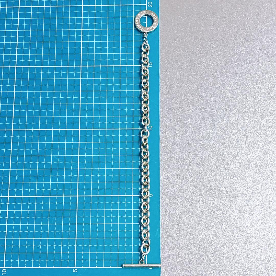 【美品】19.5cm ティファニー サークル トグル ブレスレット SV925