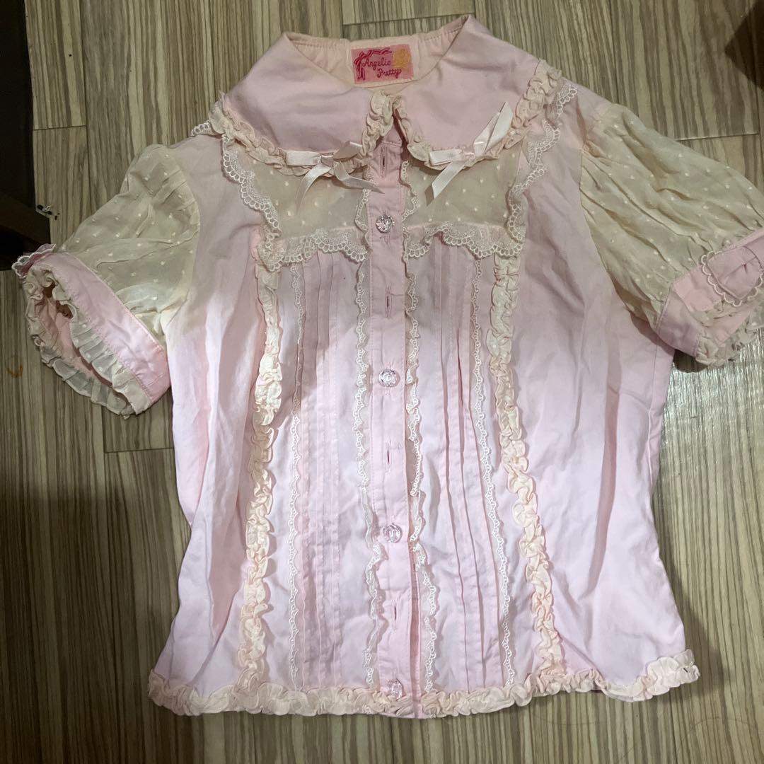 K*E様 Angelic pretty 半袖シャーリングブラウス ピンク
