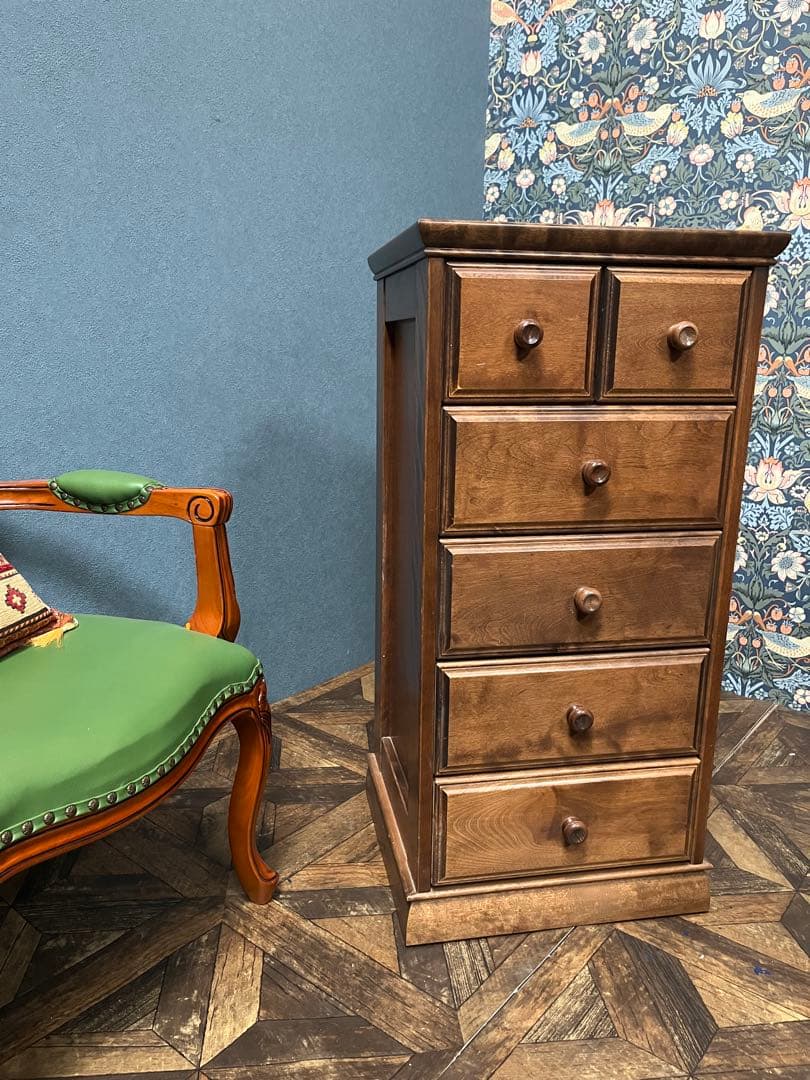 スリムチェスト インテリア カントリー 木製 アンティーク