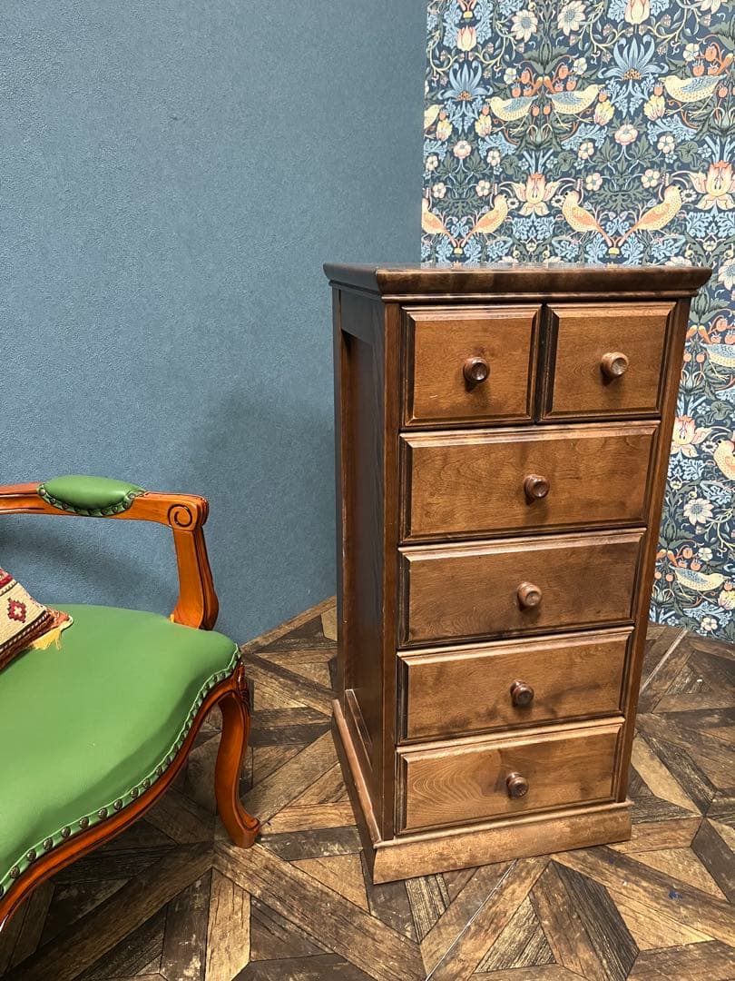 スリムチェスト インテリア カントリー 木製 アンティーク