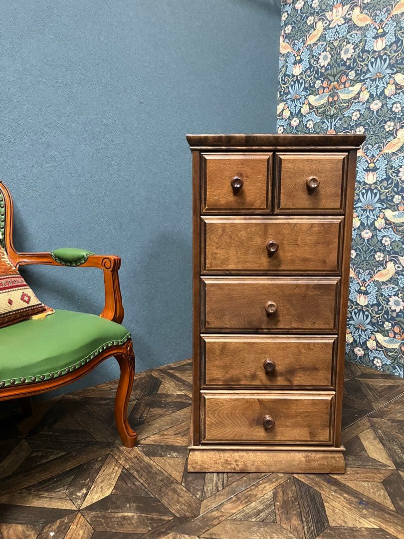 スリムチェスト インテリア カントリー 木製 アンティーク