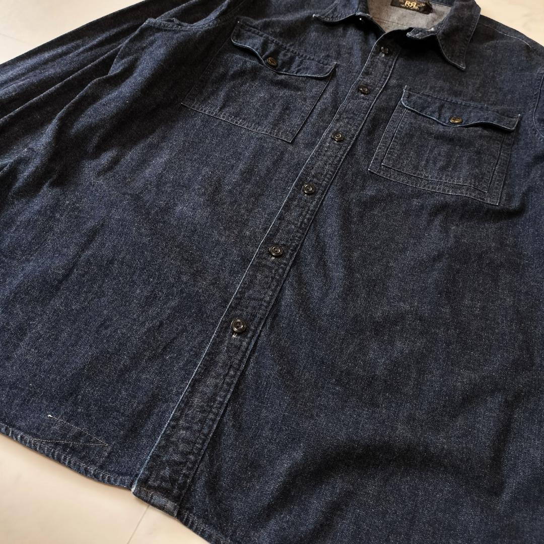 RRL デニムワークシャツ XL インディゴ ヴィンテージ加工 ダブルアールエル
