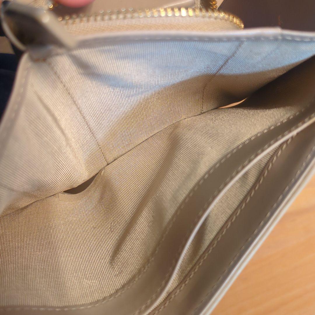 【美品】アニエスベー　ベージュ レザー 三つ折り財布