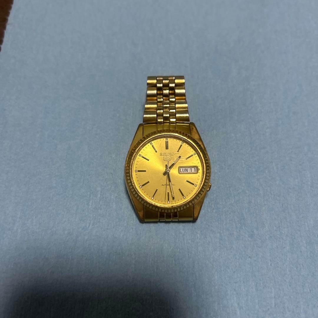 タ*ん様 SEIKO 5 自動巻き ゴールド腕時計　可動品