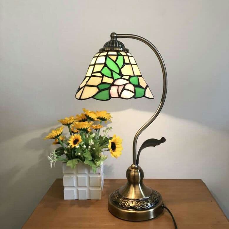 卓上スタンド寝室 暖かい ステンドランプ ステンドグラス アンティーク0