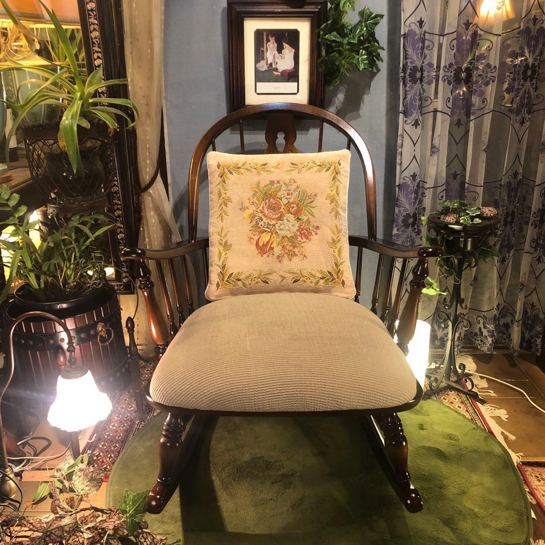 のん 　オールドヴィンテージ 飛騨産業　キツツキマーク ロッキングチェア