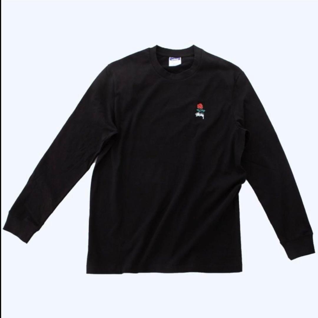 ❗️期間限定SALE❗️ステューシー ブルックリン ローズ ロング Tシャツ黒L