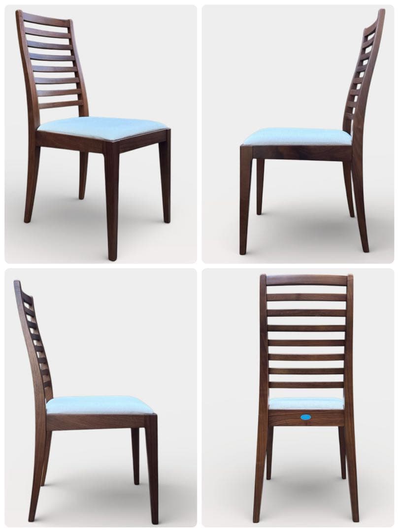 ②秋田木工 IDC大塚家具 ダイニングチェア ラダーバック 曲げ木 ２脚