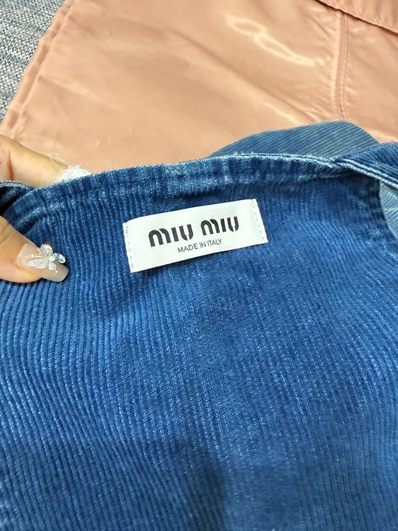 Miu Miu ミュウミュウロング オーバーオール コーデュロイ パンツ