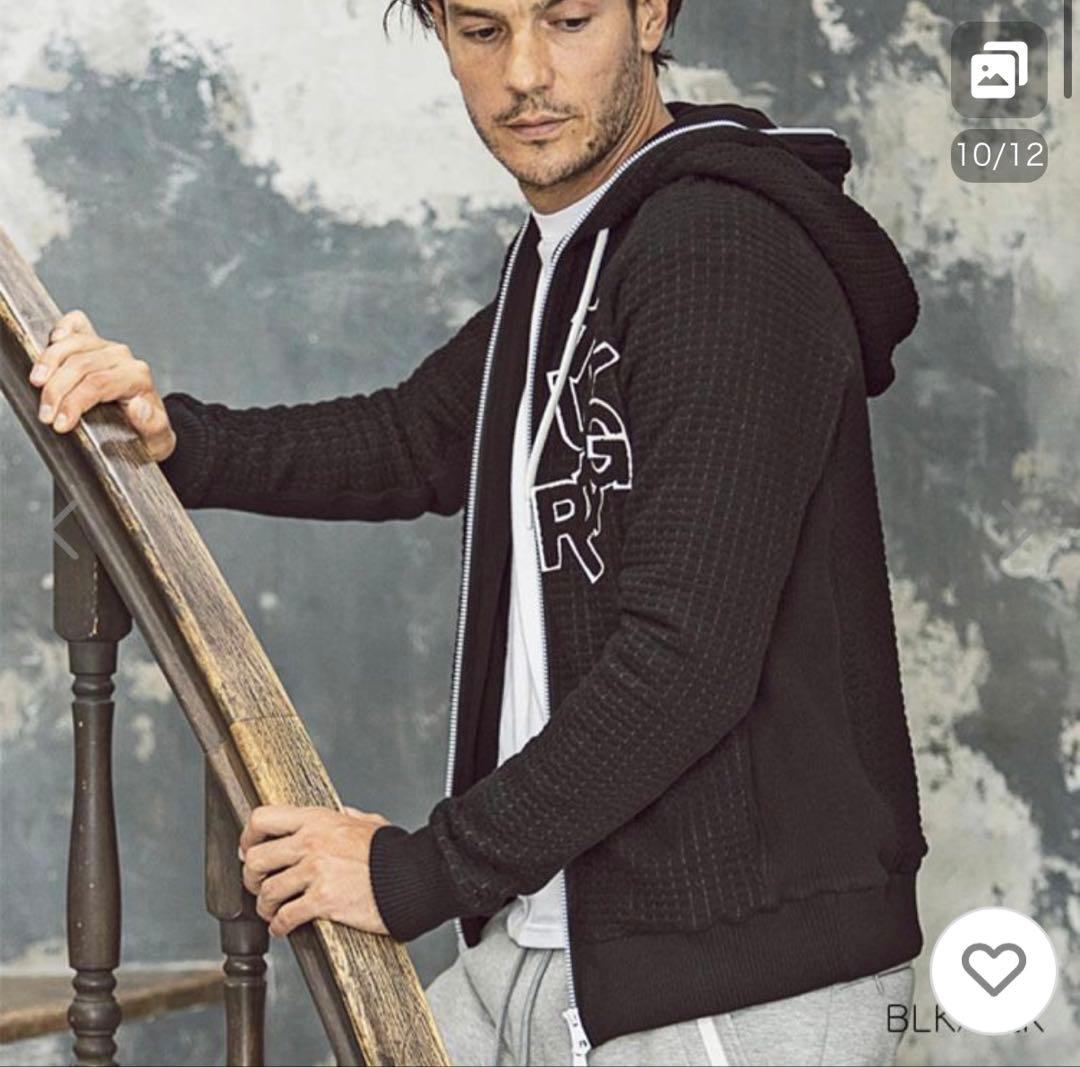 1PIU1UGUALE3 ウノピュウ relaxリラックス ワッフルリブパーカー