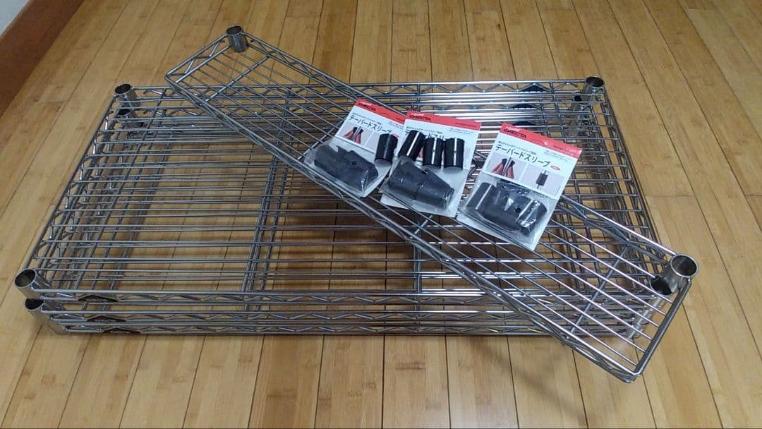 エレクター　90✖45 棚板のみ　3枚＋ハーフ板＋スリーブ　スチールラック　送込