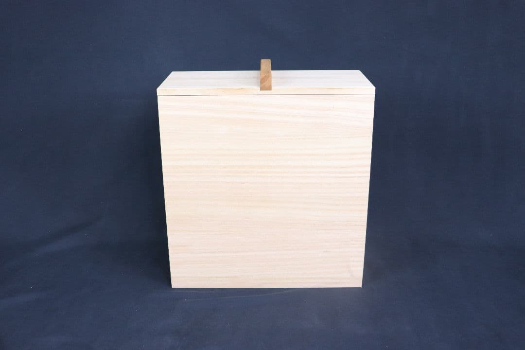 手作り本物の米びつ　幅15cmスリムタイプ桐米びつ　10キロ用