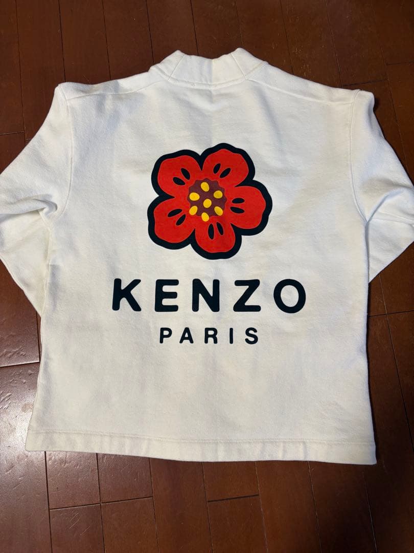 【美品】(期間値下げ)KENZO ケンゾー カーディガン ホワイト 花 XS
