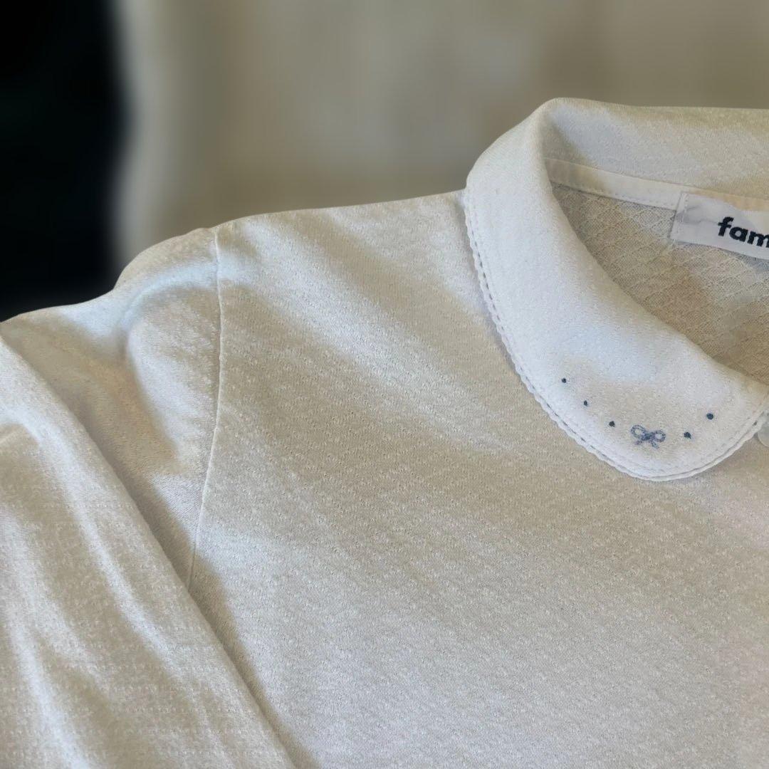 ファミリア　お出かけコーデ　130 女の子　カーディガン　ブラウス　スカート