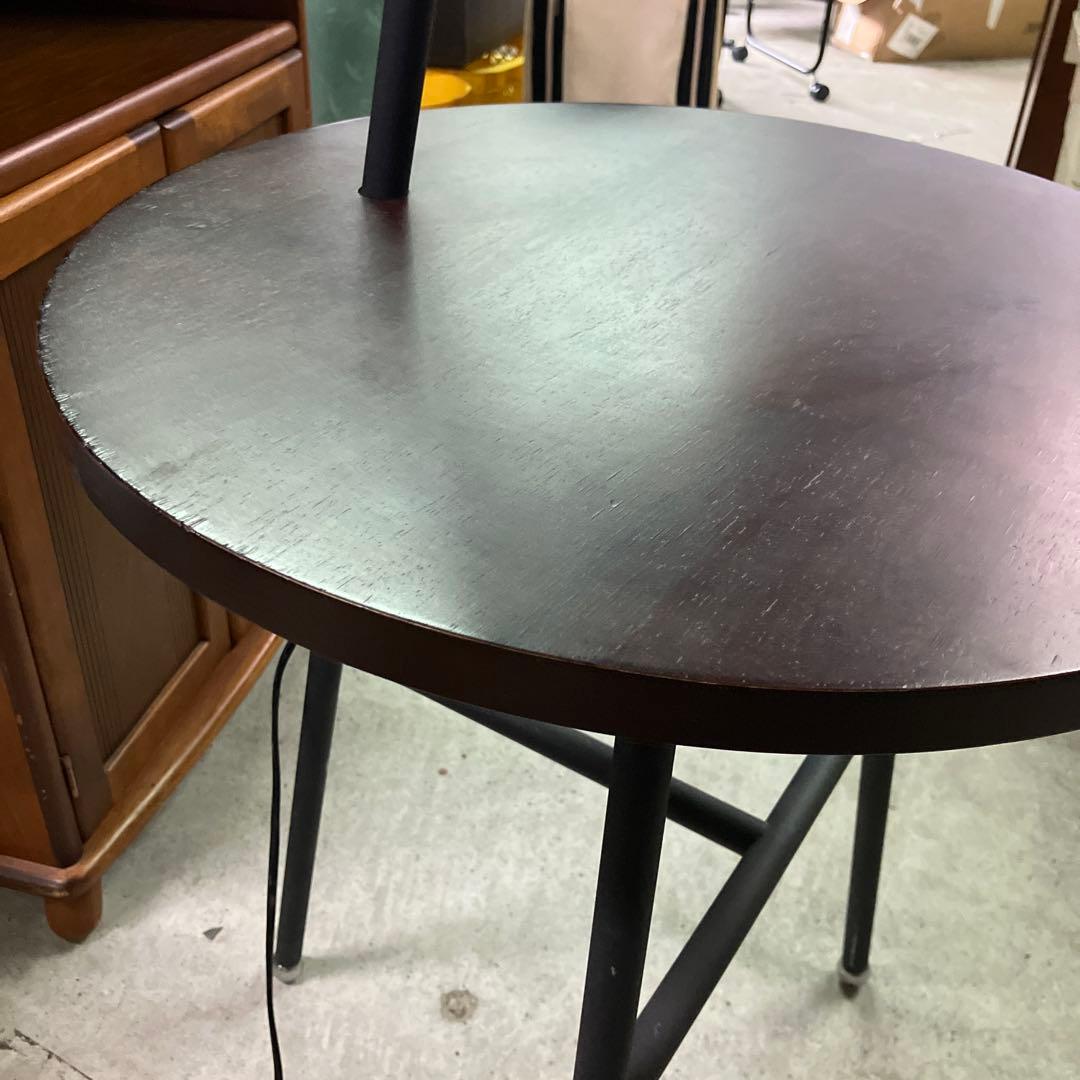 モダン フロアスタンド 照明 サイドテーブルフロアランプ リネンシェード付き