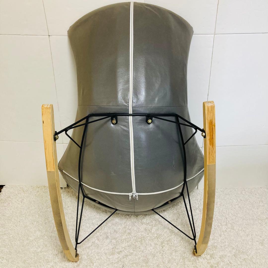 【激安】ロッキングチェア　足置きセット　1人掛け　ふわふわ