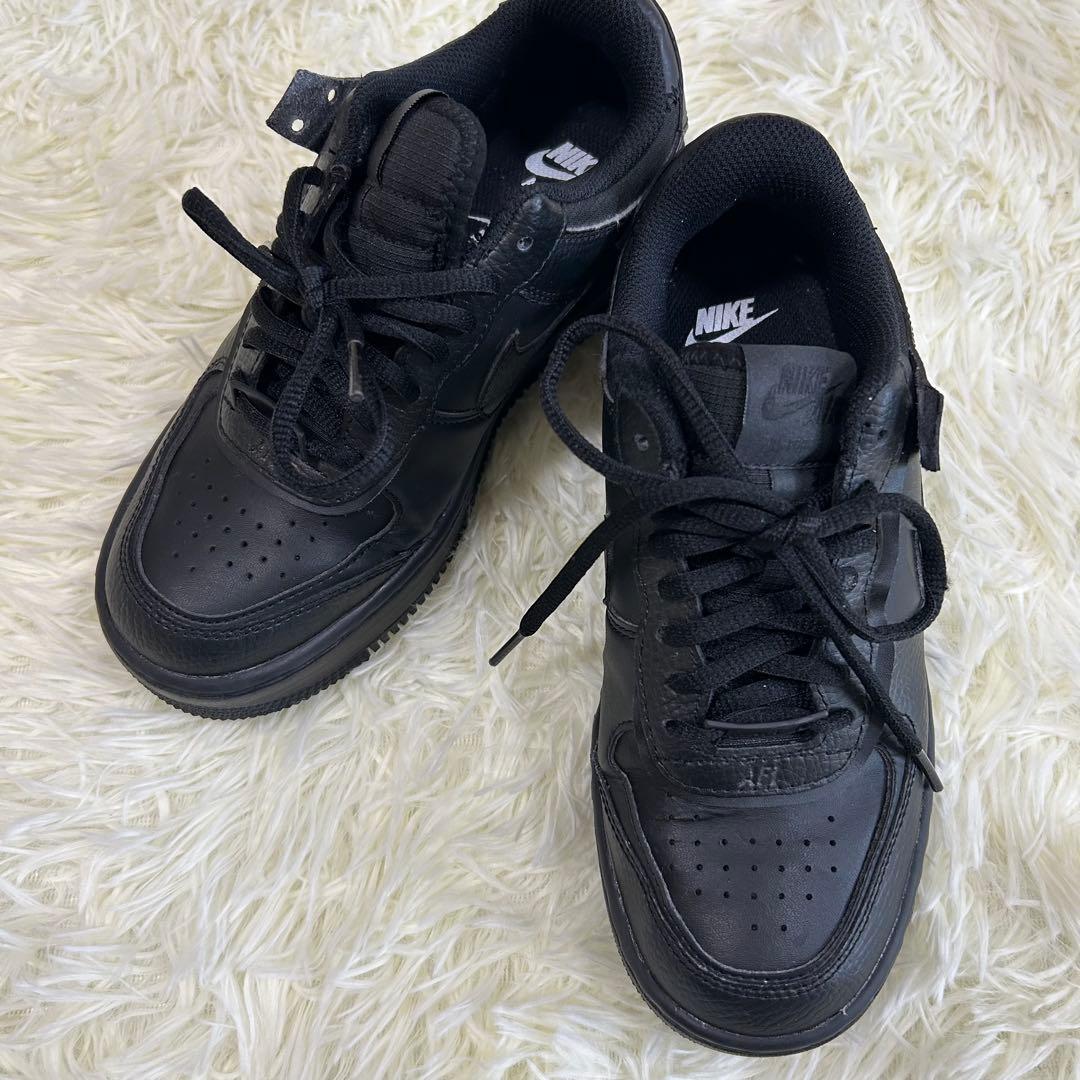 【NIKE】ナイキ エアフォース1 シャドウ 22.5cm 黒 ブラック