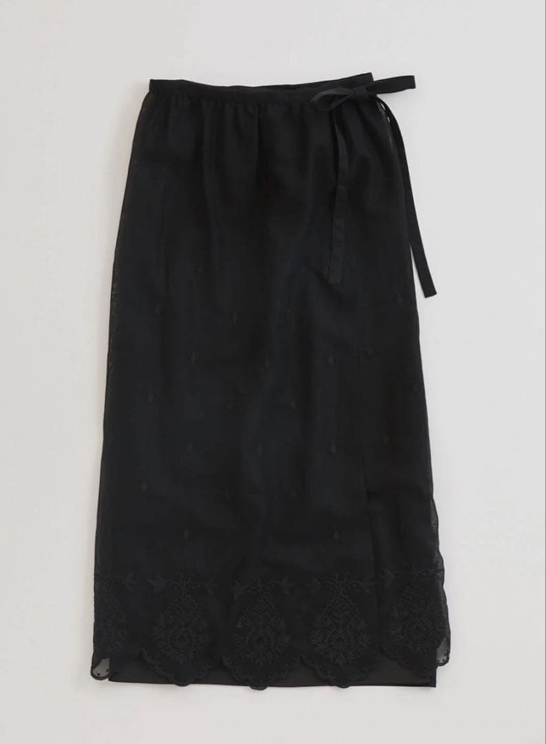 THE SHINZONE 新品未使用 LACE APRON SKIRT ブラック