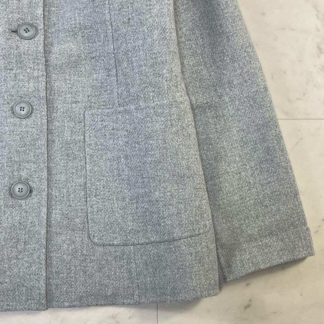 極美品♪レリアン2024AW 一重仕立てコート　定価16万　グレー　大きいサイズ