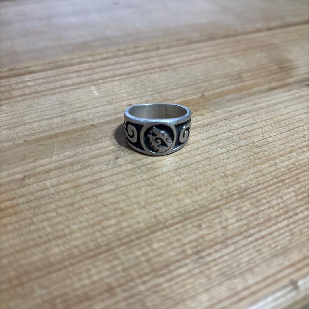 インディアンジュエリー　リング　指輪　ホピ族　ウルフ　狼