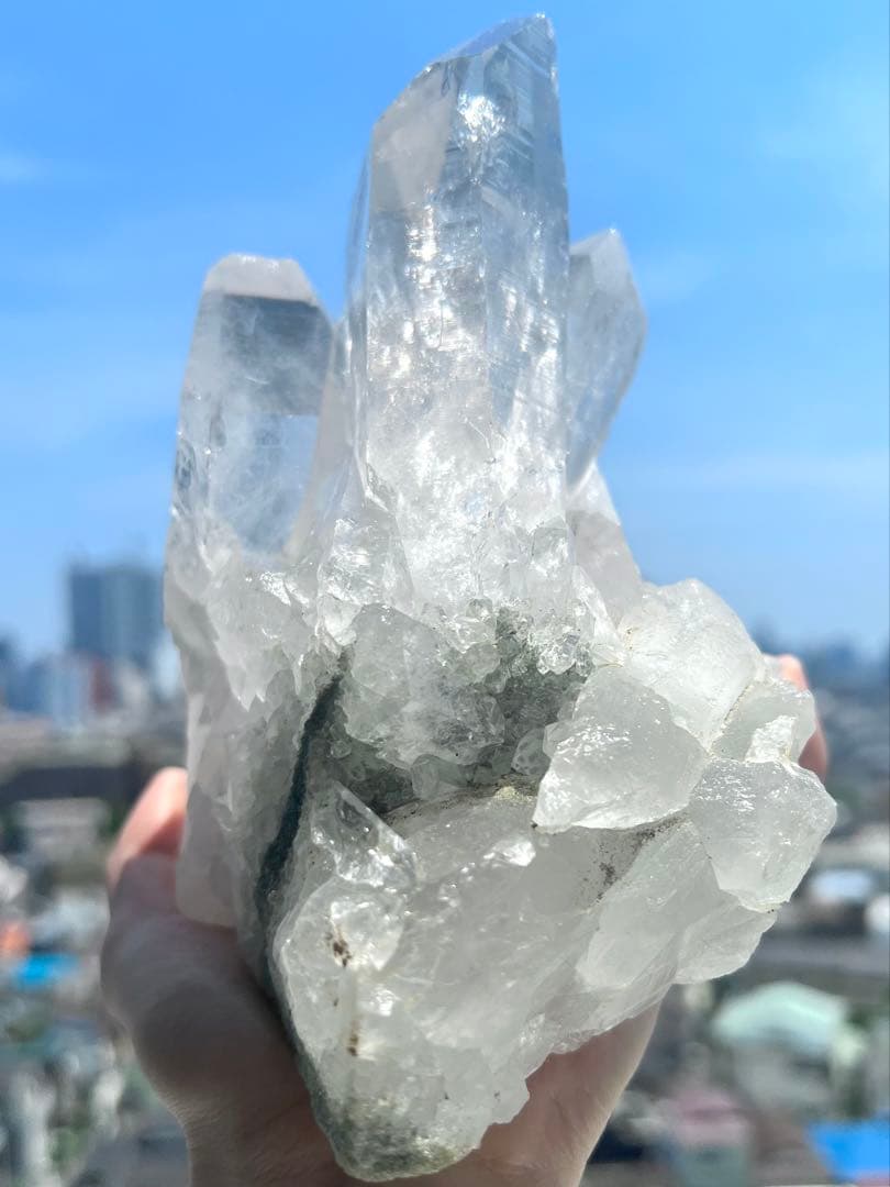 美✨1.3kg!希少✨AAAAA 宝石質 マニハール水晶 ✨大天使ミカエルの神殿