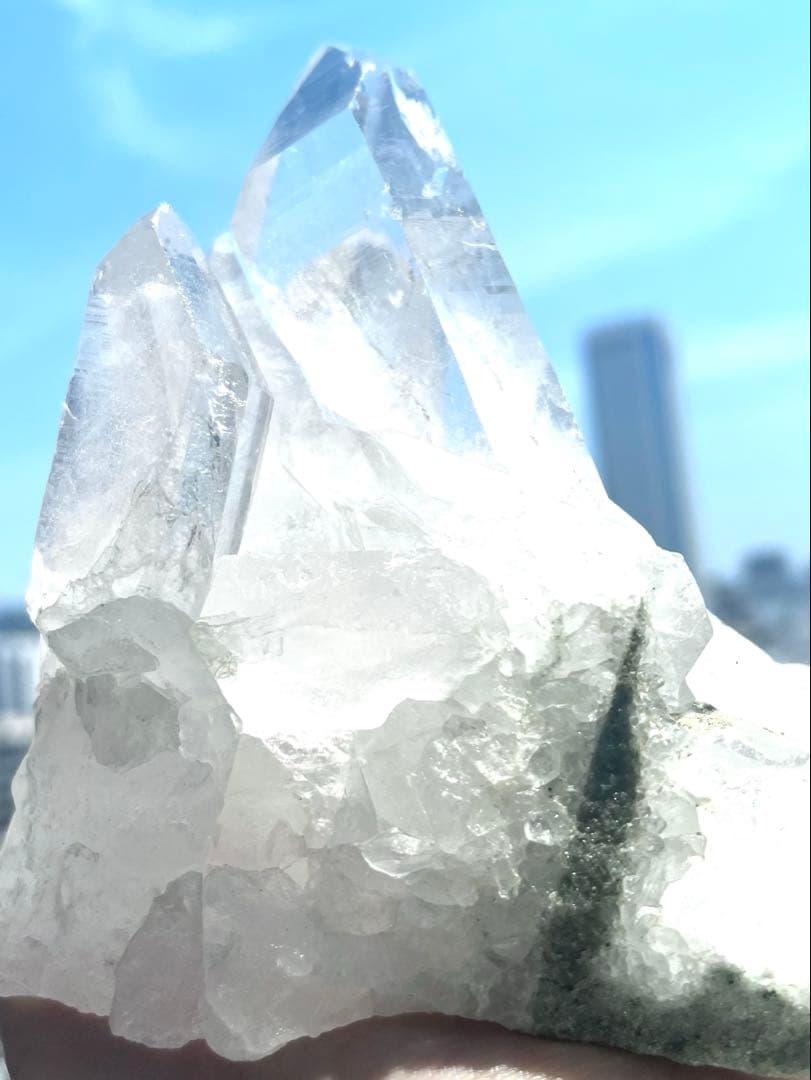 美✨1.3kg!希少✨AAAAA 宝石質 マニハール水晶 ✨大天使ミカエルの神殿