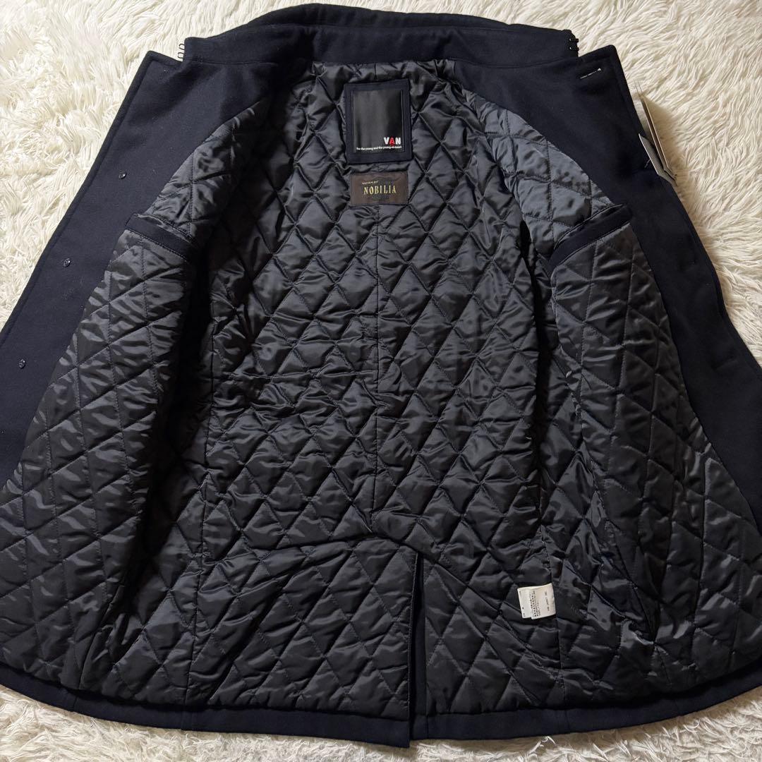 未使用/タグ付■VAN JACKET ステンカラーコート　ワッペン　ネイビー　M