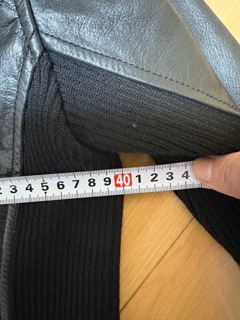 アビレックス　ファー襟付きレザージャケット　S