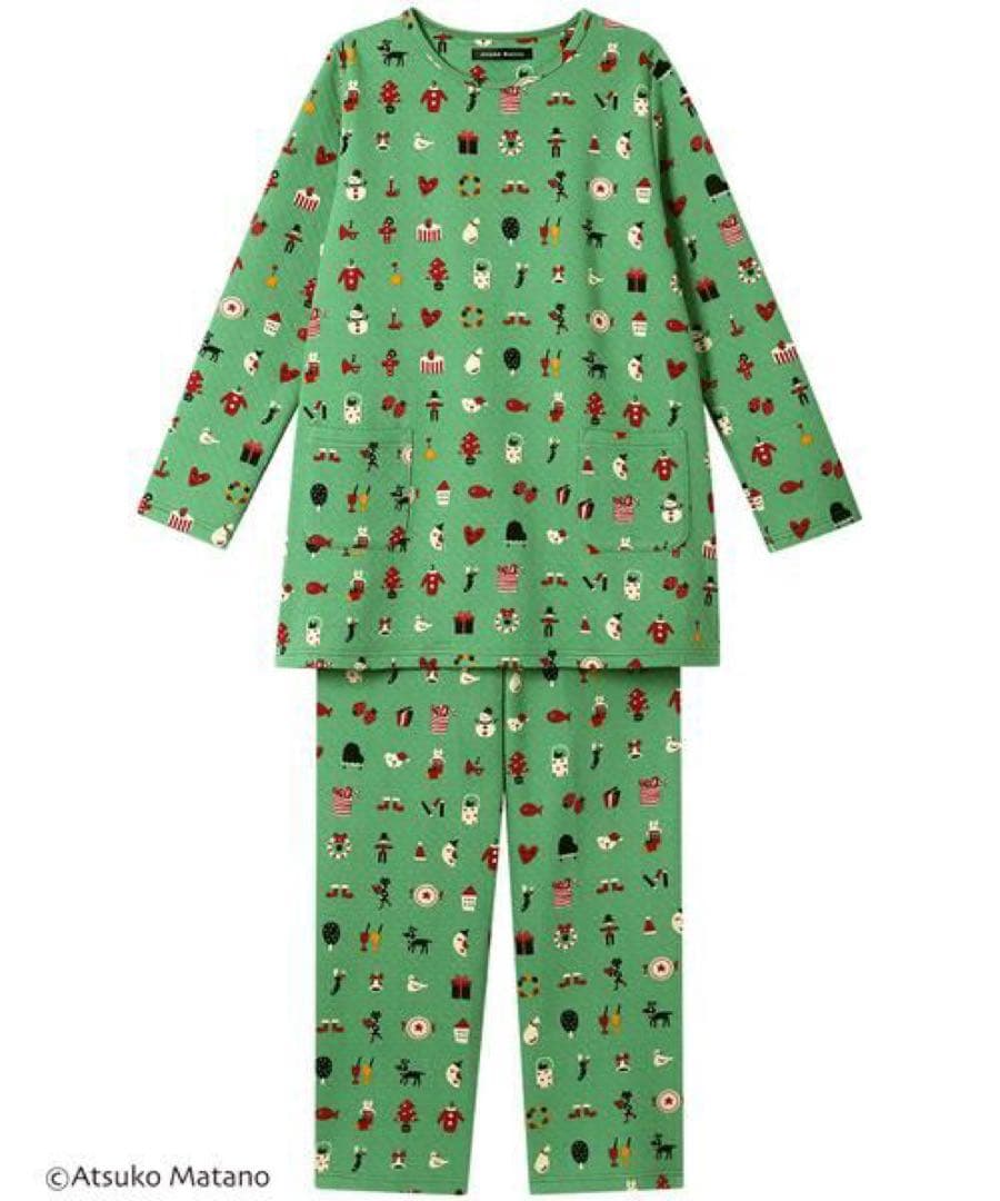 中わた入りキルトニット素材・L★マタノアツコ　パジャマ　ルームウェア