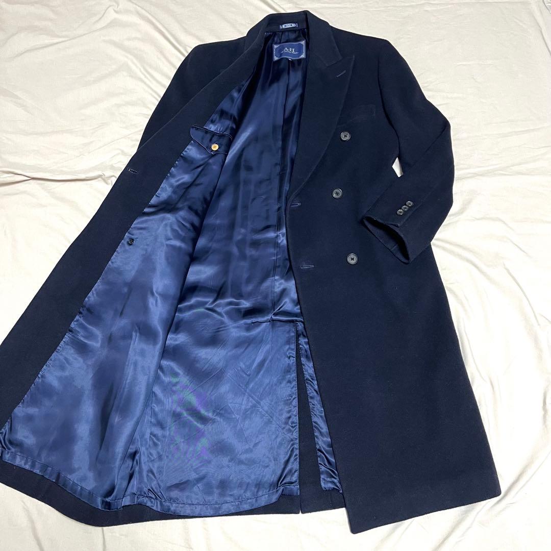 【希少サイズXL】エーボンハウス 　ダブルチェスターコート 　カシミヤ　マキシ丈