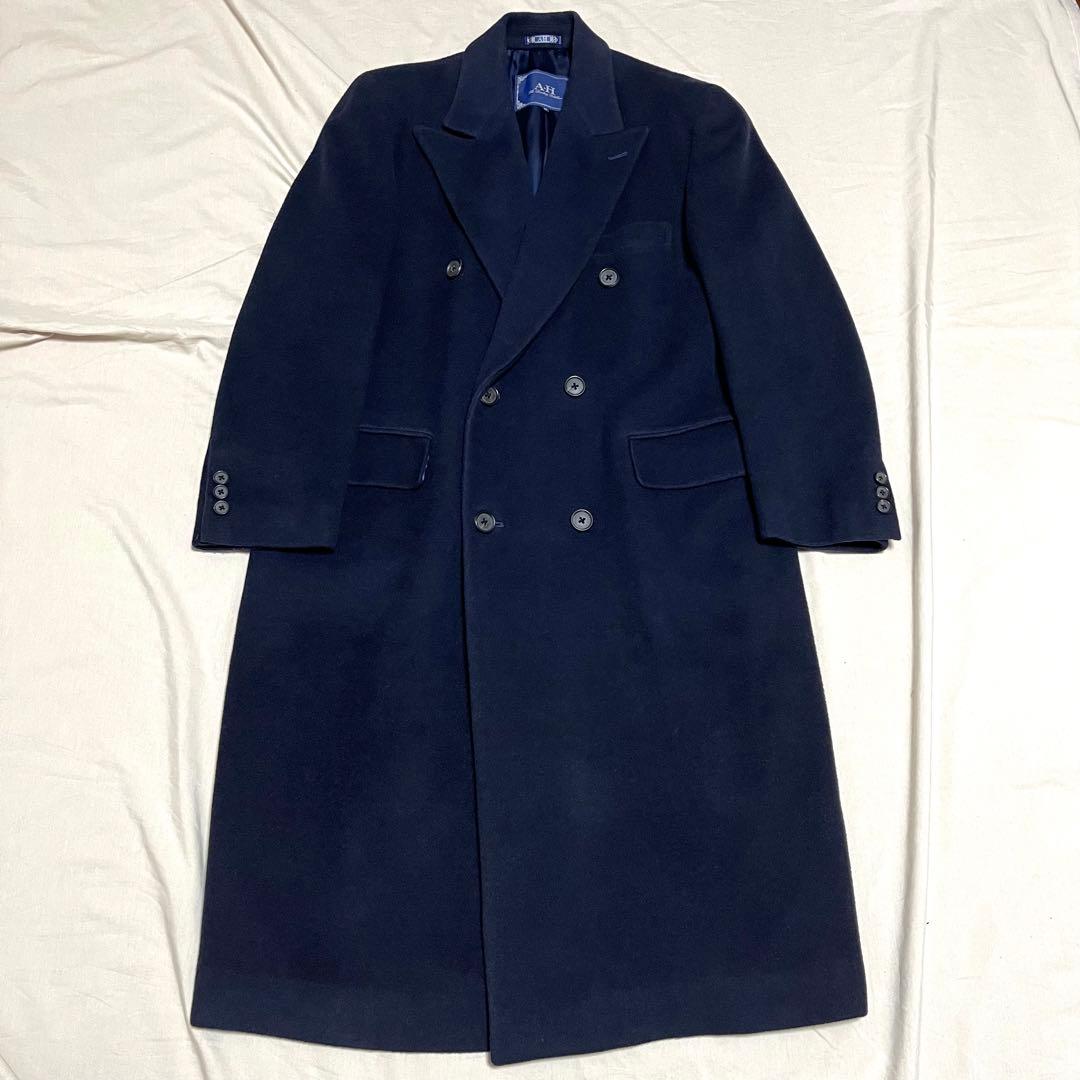 【希少サイズXL】エーボンハウス 　ダブルチェスターコート 　カシミヤ　マキシ丈