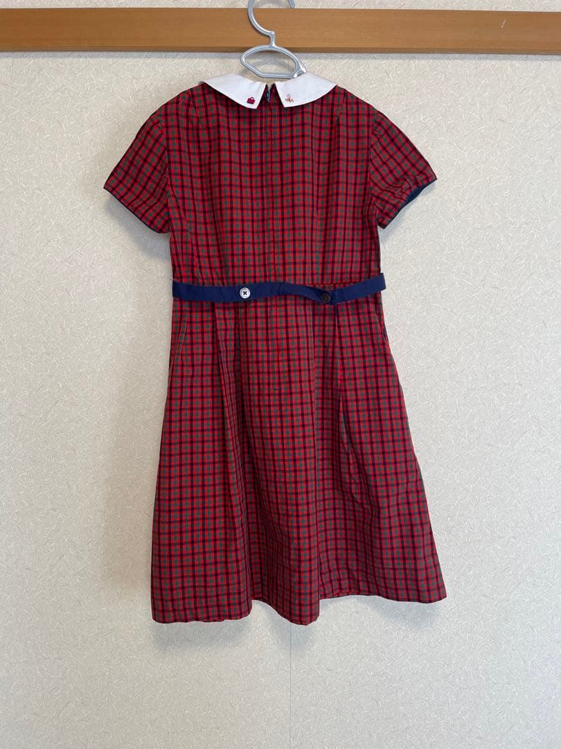 極美品⭐︎familiar 半袖ワンピース 赤 チェック　130cm
